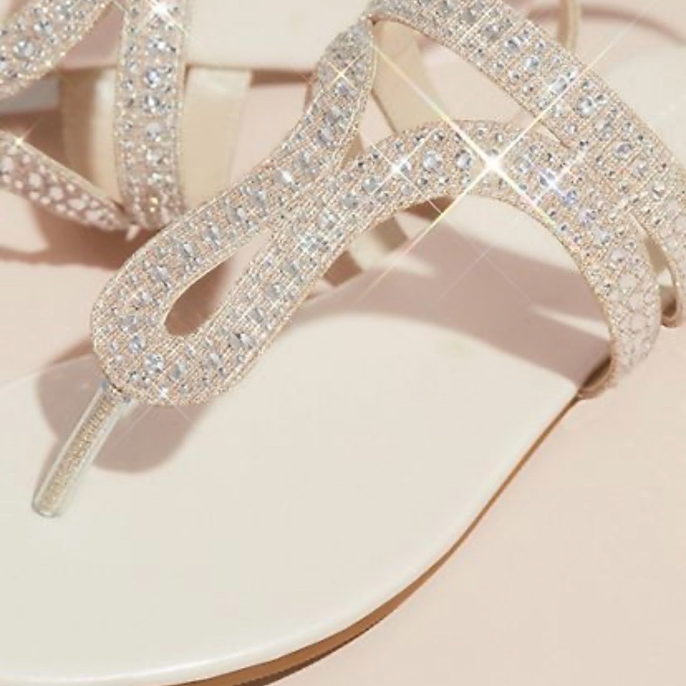 David’s Bridal Rhinestone Sandals